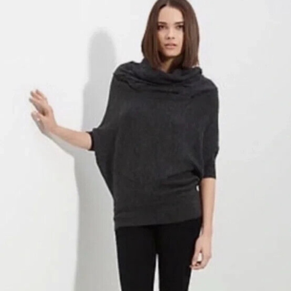 Vince Charcoal Gray Dolman Cowl Neck Sweater Small
